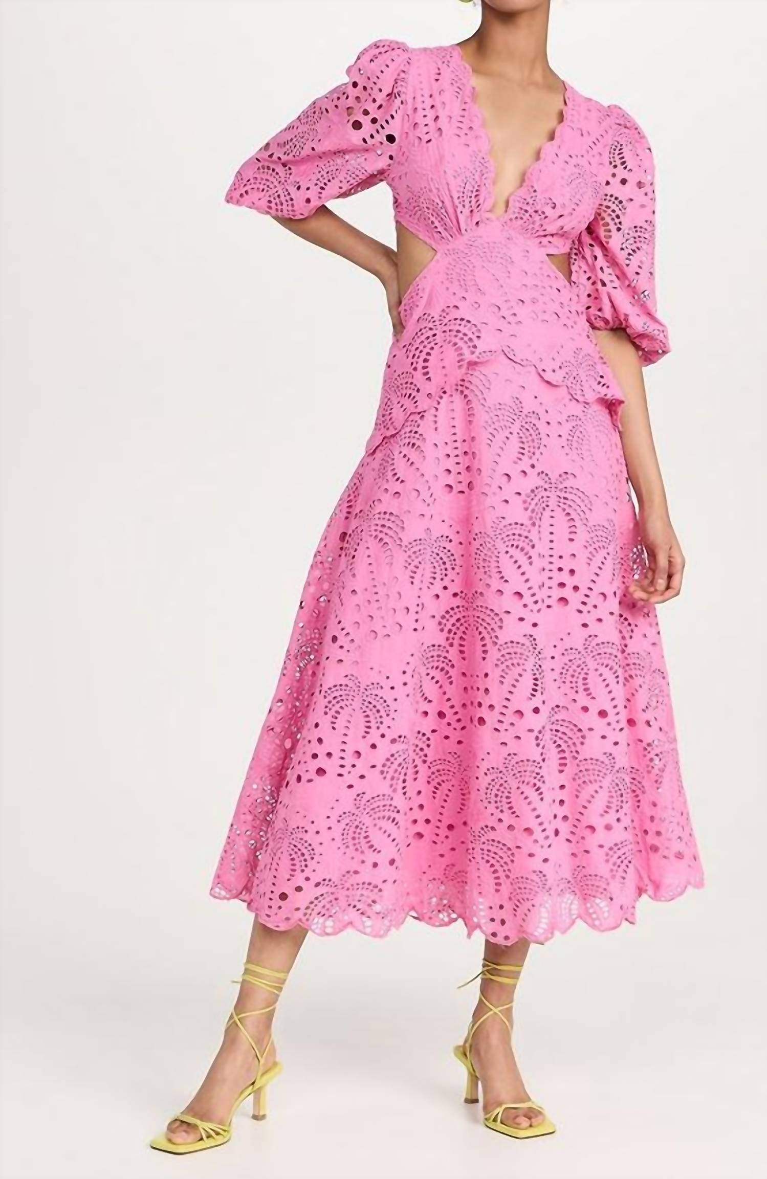 Farm Rio - Eyelet Midi Dress