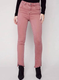Charlie B - Asymmetrical Hem Bootcut Jean
