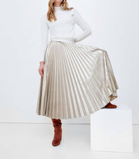 B.Yu - Laminated Pleated Skirt