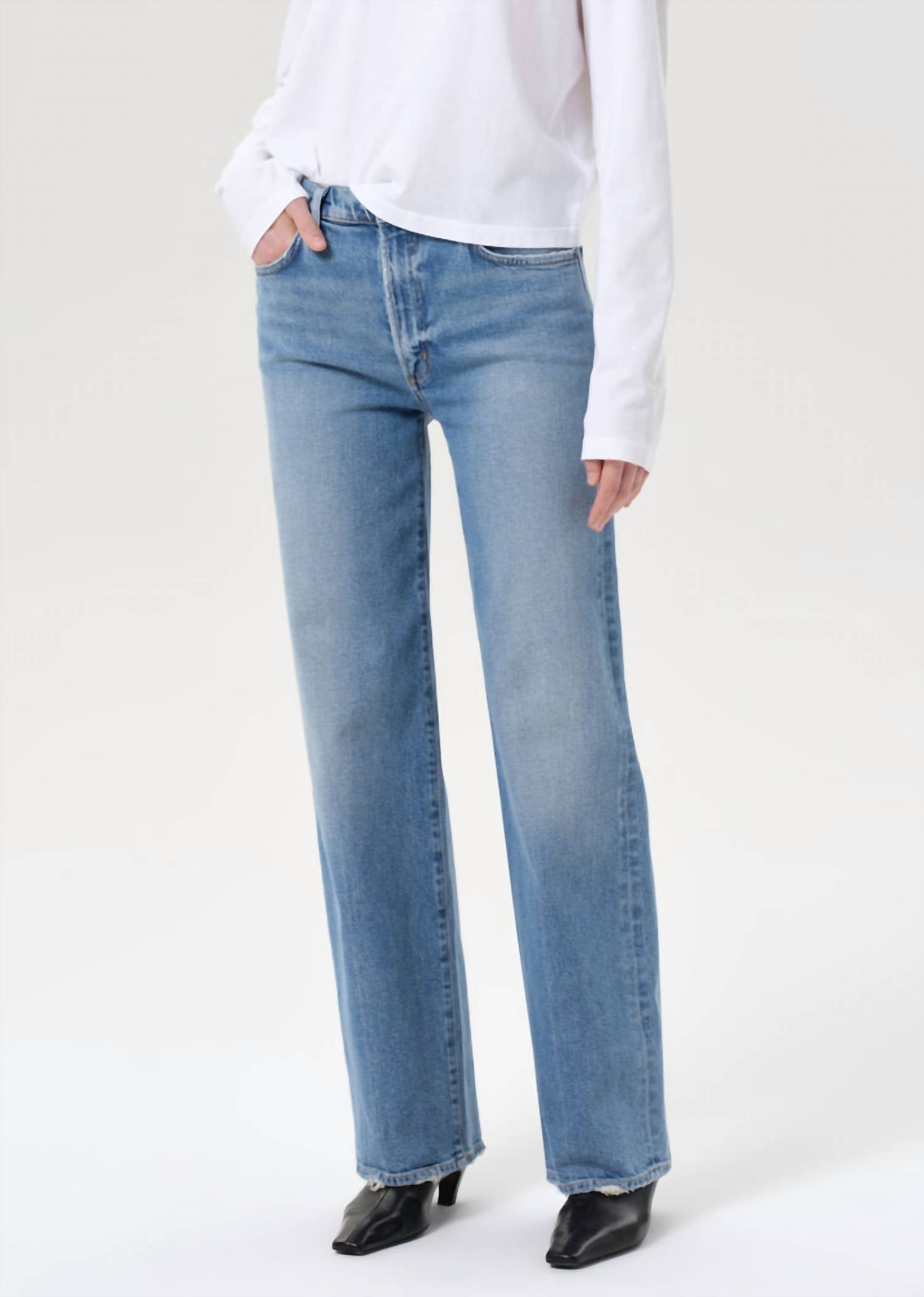 Agolde - Women's Harper Mid Rise Relaxed Straight Jean