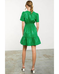 Thml - SMOCKED WAIST LEATHER DRESS