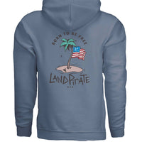 Land Pirate Men's Nokomber Flag Flying Hoodie in storm blue - men's shirt - detail view