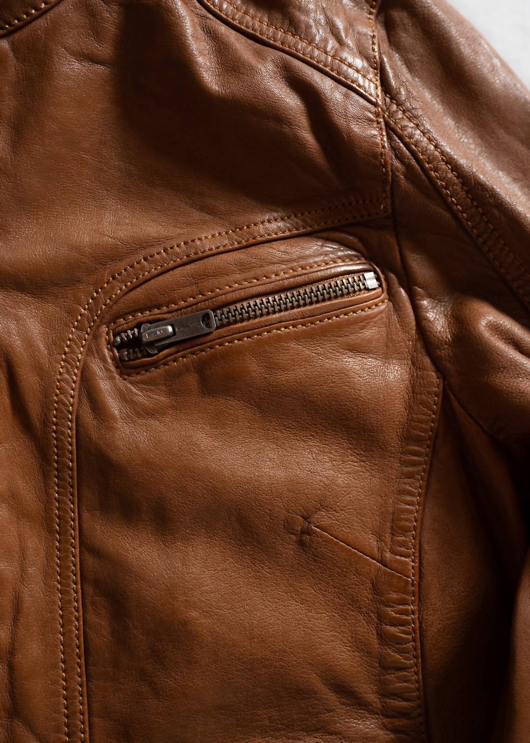 Iron & Resin Topanga Leather Jacket in cognac - women's jacket - view 5