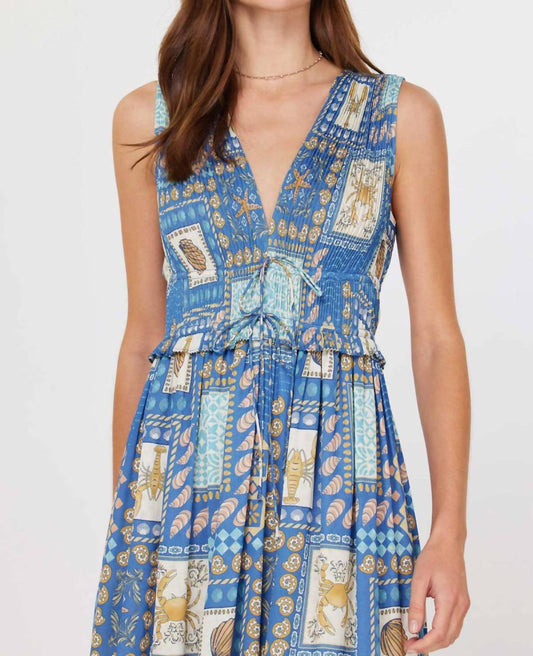 Current Air - Coastal Tile Printed Dress