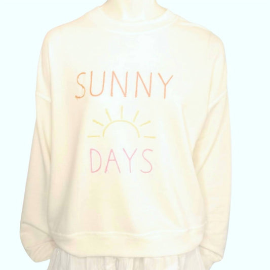 Workshop By Republic - Women's Sunny Days Graphic Crewneck Top