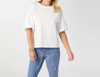 Coco + Carmen - Camille Top With Pearl Puff Sleeve