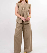 Ivy Jane - Sleeveless Top & Wide-leg Pants Set