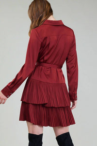 Nyland - Saffira Shirt Dress With Pleated Tie