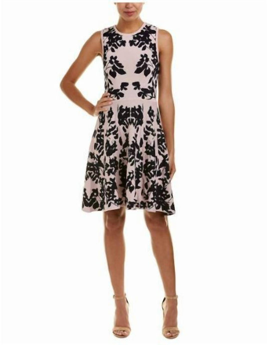 Eliza J - Floral Fit & Flare Knit Sleeveless Mini Dress