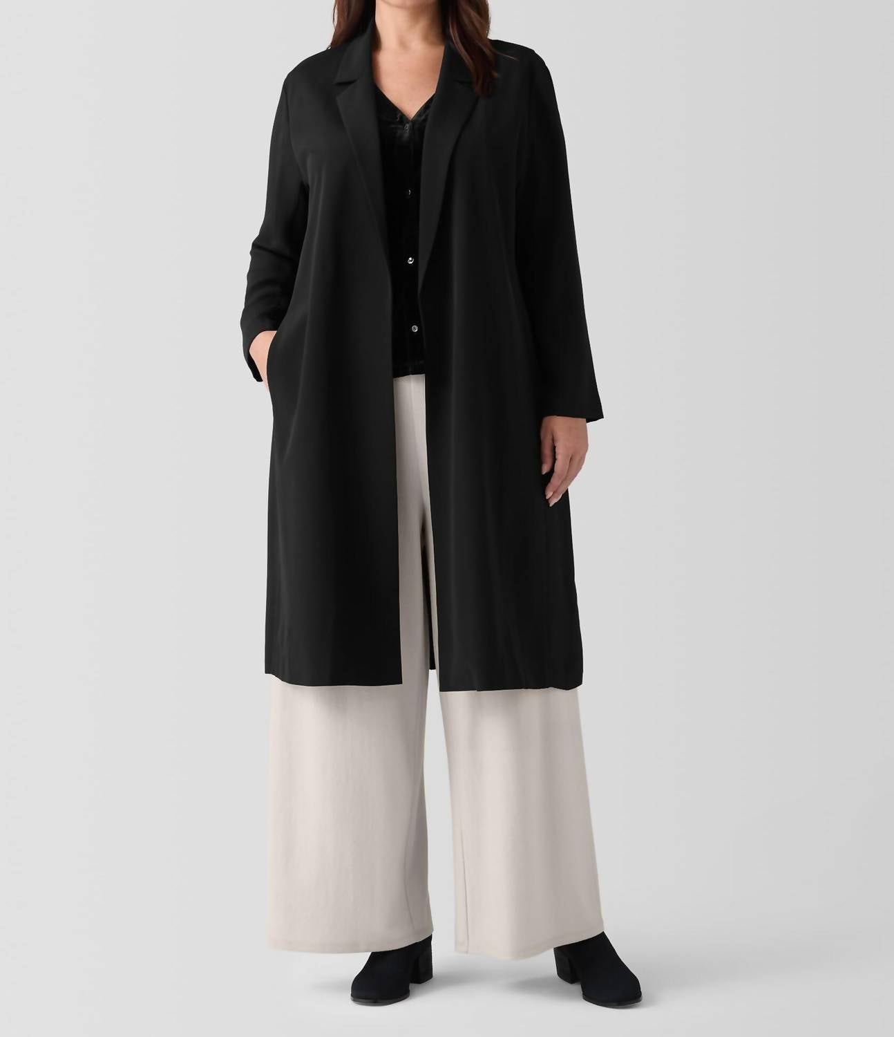 Eileen Fisher - Washable Flex Ponte Notch Collar Blazer