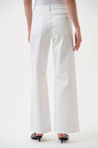 Joseph Ribkoff Goldie Classic Wide Leg Stretch Jeans in white - women's jeans - alternate view