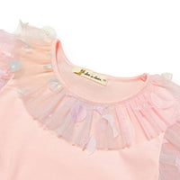 Doe A Dear - Girl's Moon And Star Embellished Tee