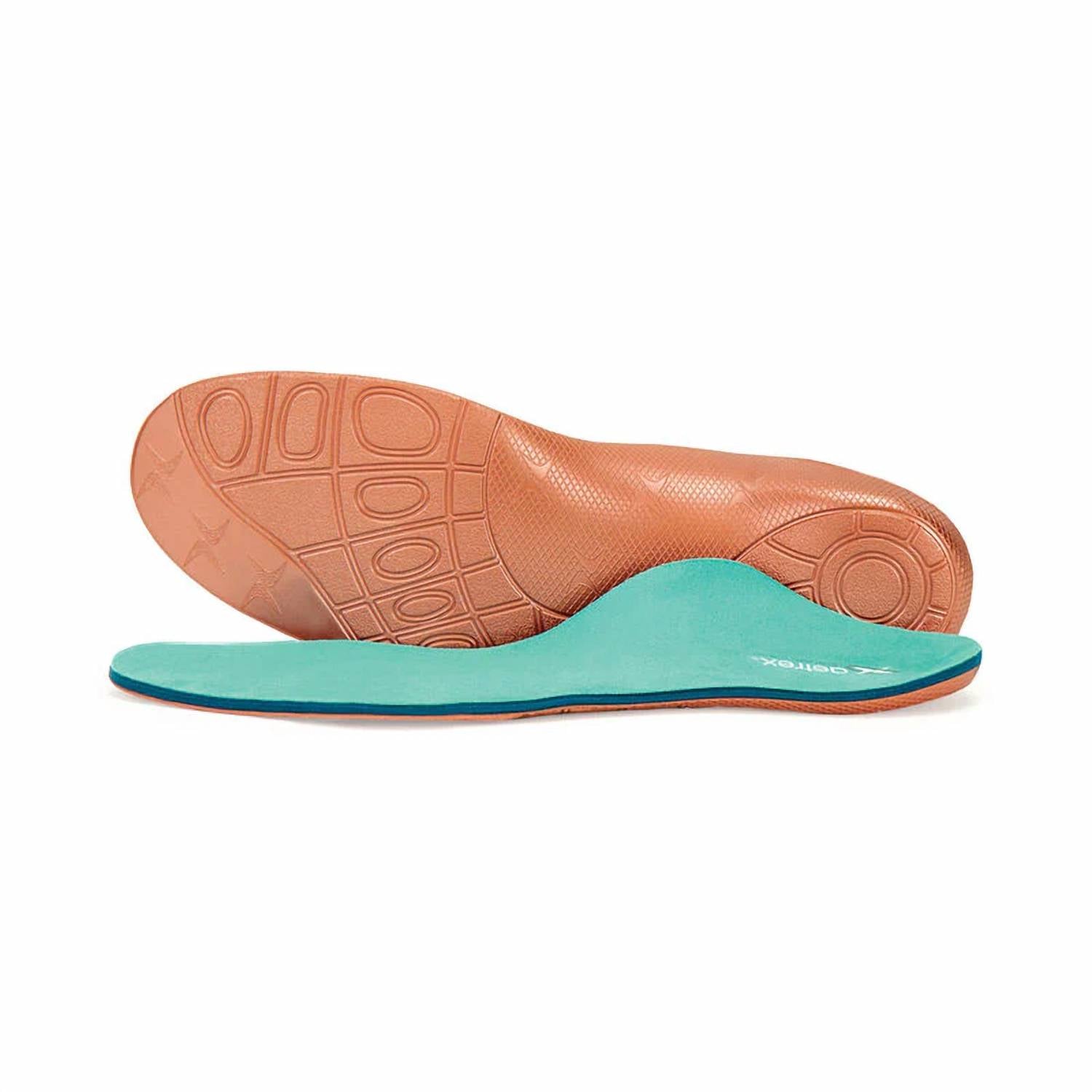 Aetrex Men's Premium Memory Foam Orthotics Insole in orange blue - men's sneaker - detail view
