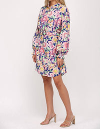 Fate By Lfd - Floral Print Belted Shirt Dress