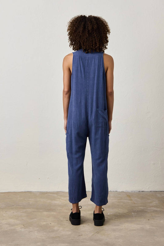 Nsf - Silva Linen Blend Canvas Romper