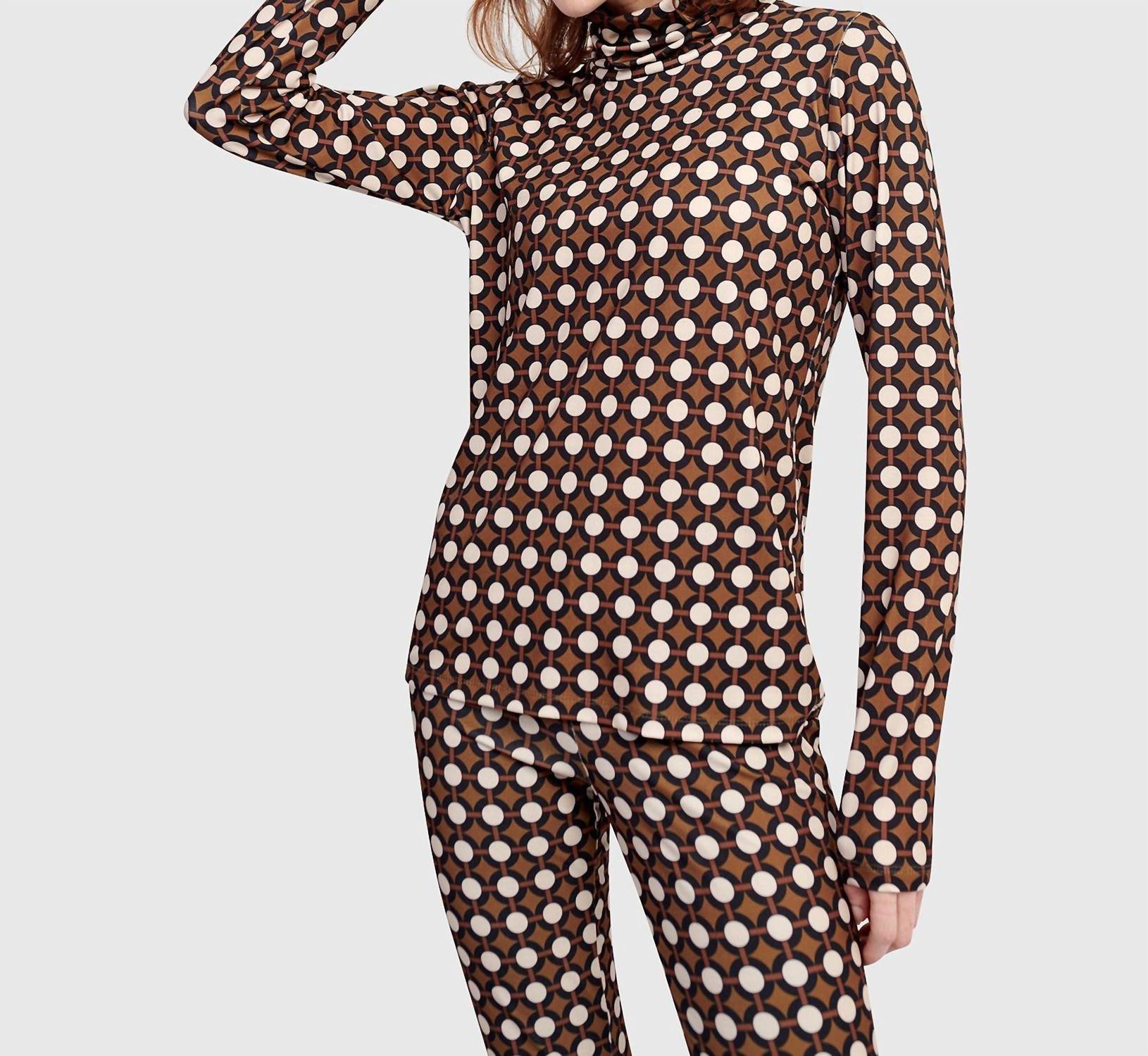 ALEMBIKA Twiggy Turtleneck Top in groove - women's long sleeve top