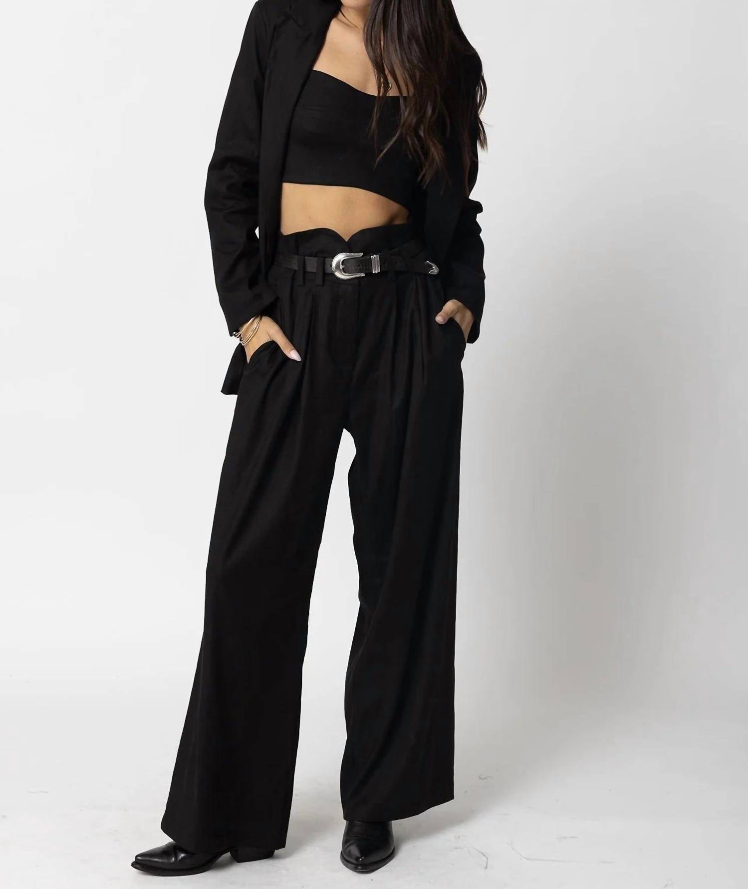 Stillwater - Stretch Linen Knotch Waist Pants