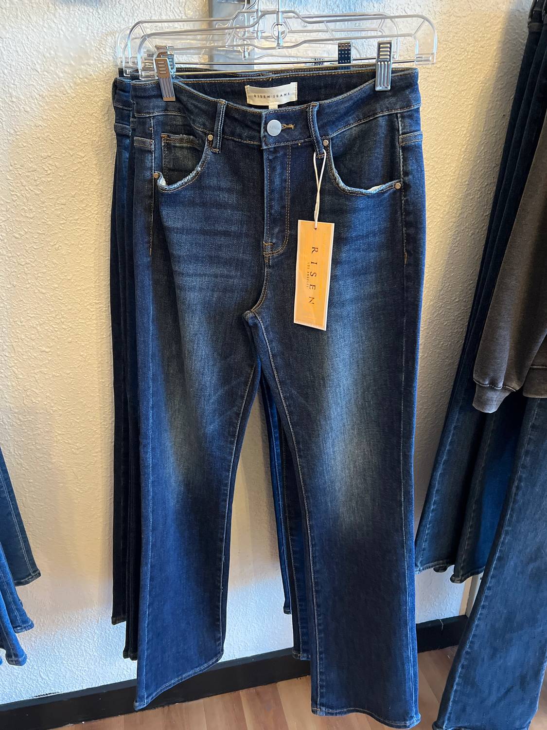 Risen - Women's Mid Rise Ankle Straight Jeans