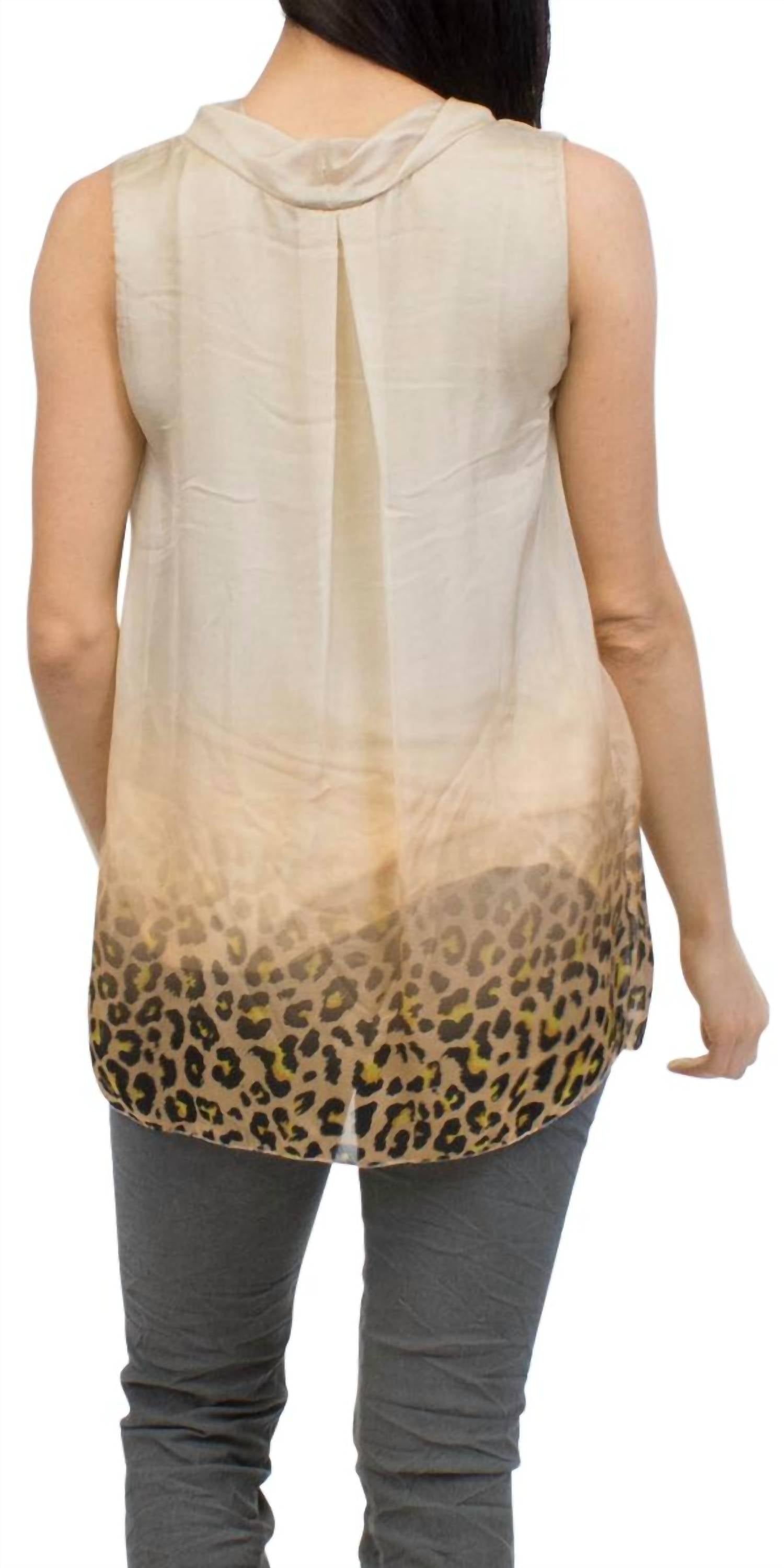 Gigi Moda - Micaela Leopard Sleeveless Silk Top