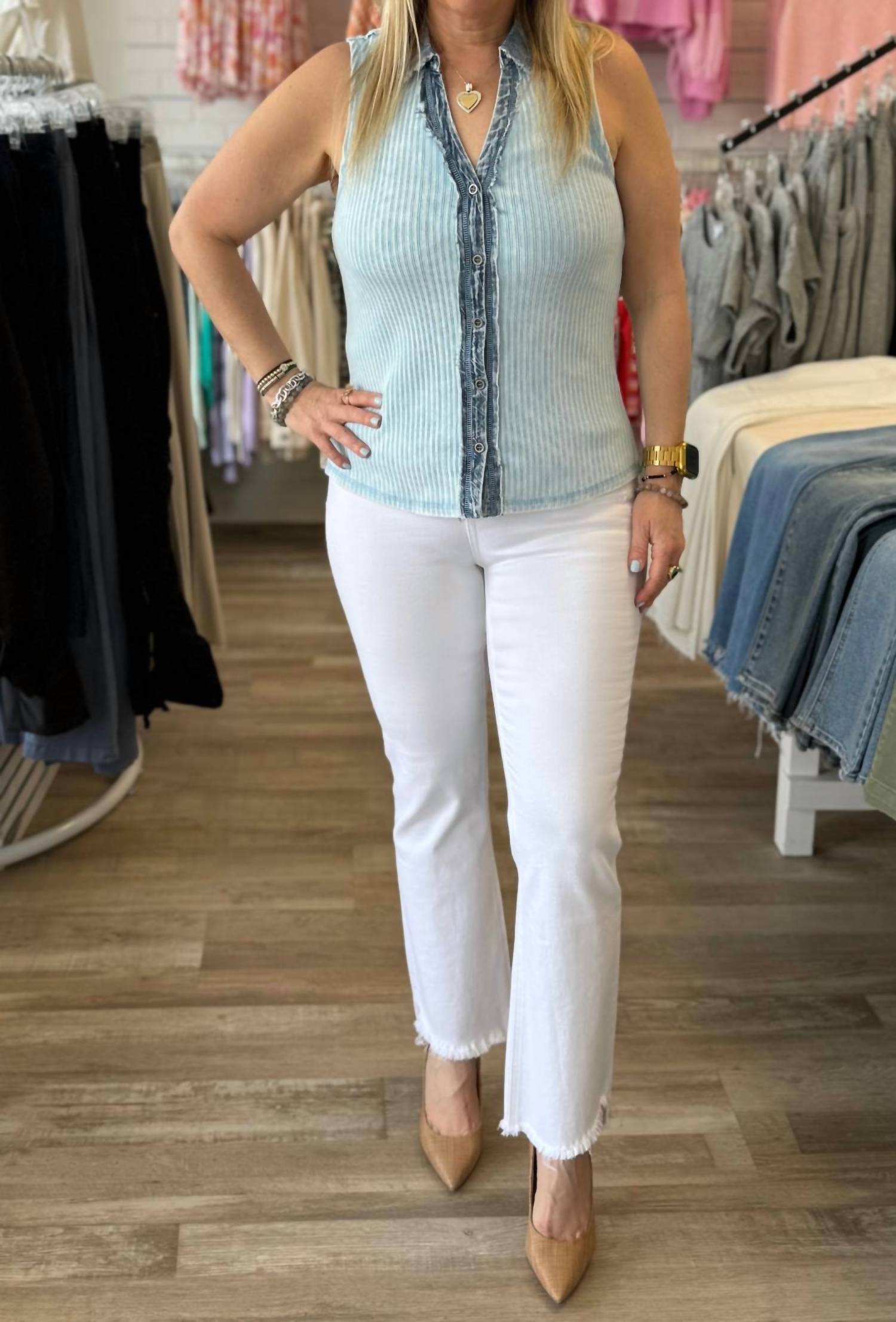 Flying Monkey - High Rise Crop Flare Jeans