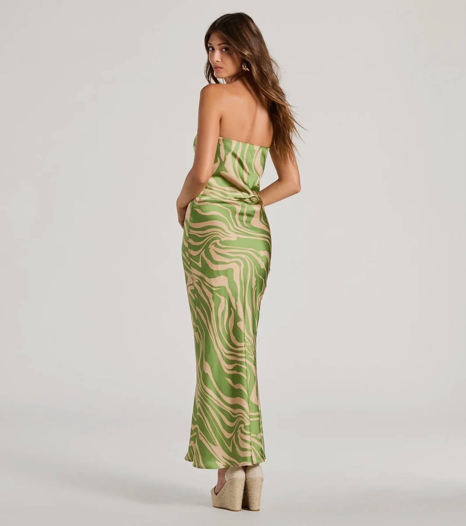 Dress Forum - Swirl Strapless Maxi Dress
