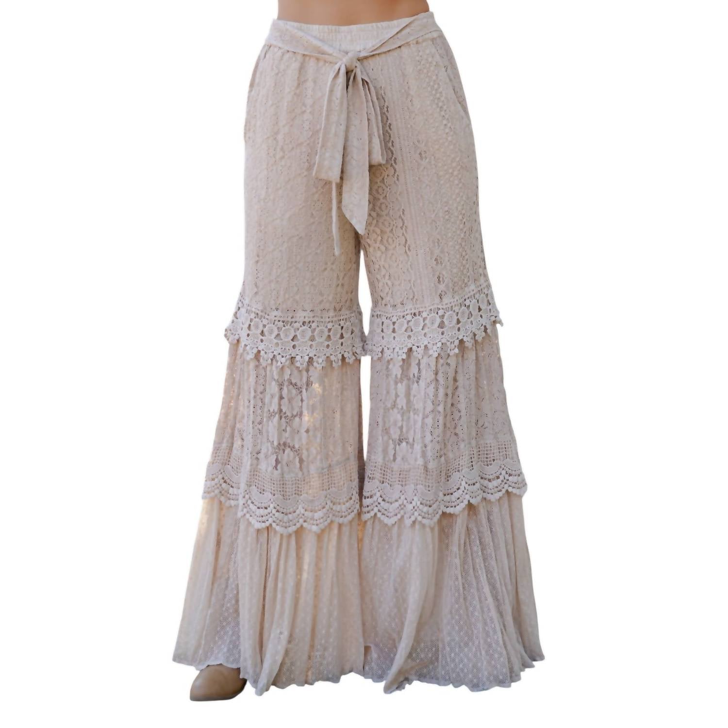 Young Threads - Women's Dream Cloud Wide-leg Lace Pants
