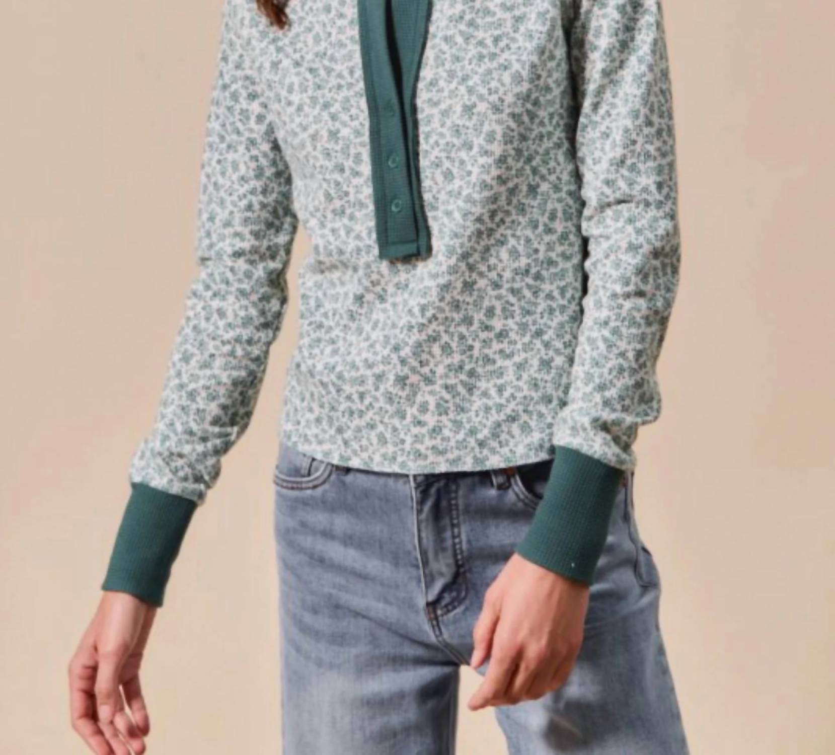 So Me - Fishers Floral Henley Top