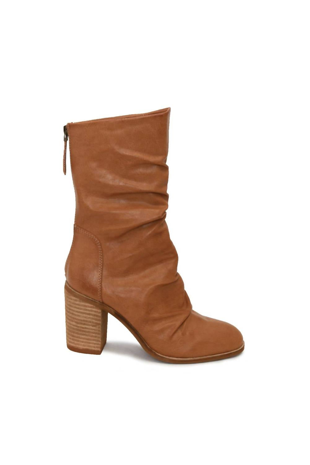 BEAST FASHION Women's Ciena Slouchy Mid-calf Boot in camel - women's shoe