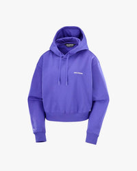 SALOMON Logo Crop Hoodie in liberty - women's top - view 4