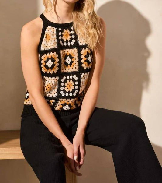 Tribal - Crochet Halter Sweater Tank