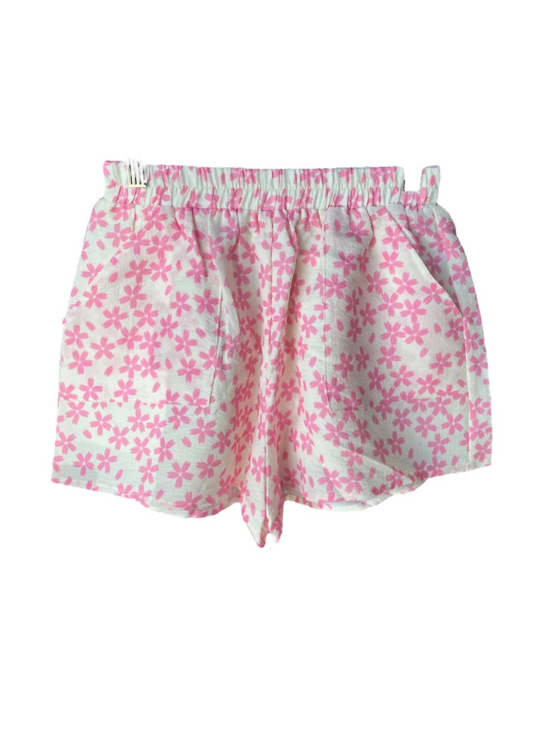 Meet Me In Santorini - Petal Splash Pull On Shorts
