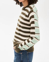 White + Warren - Cashmere Mixed Stripe Crew Sweater