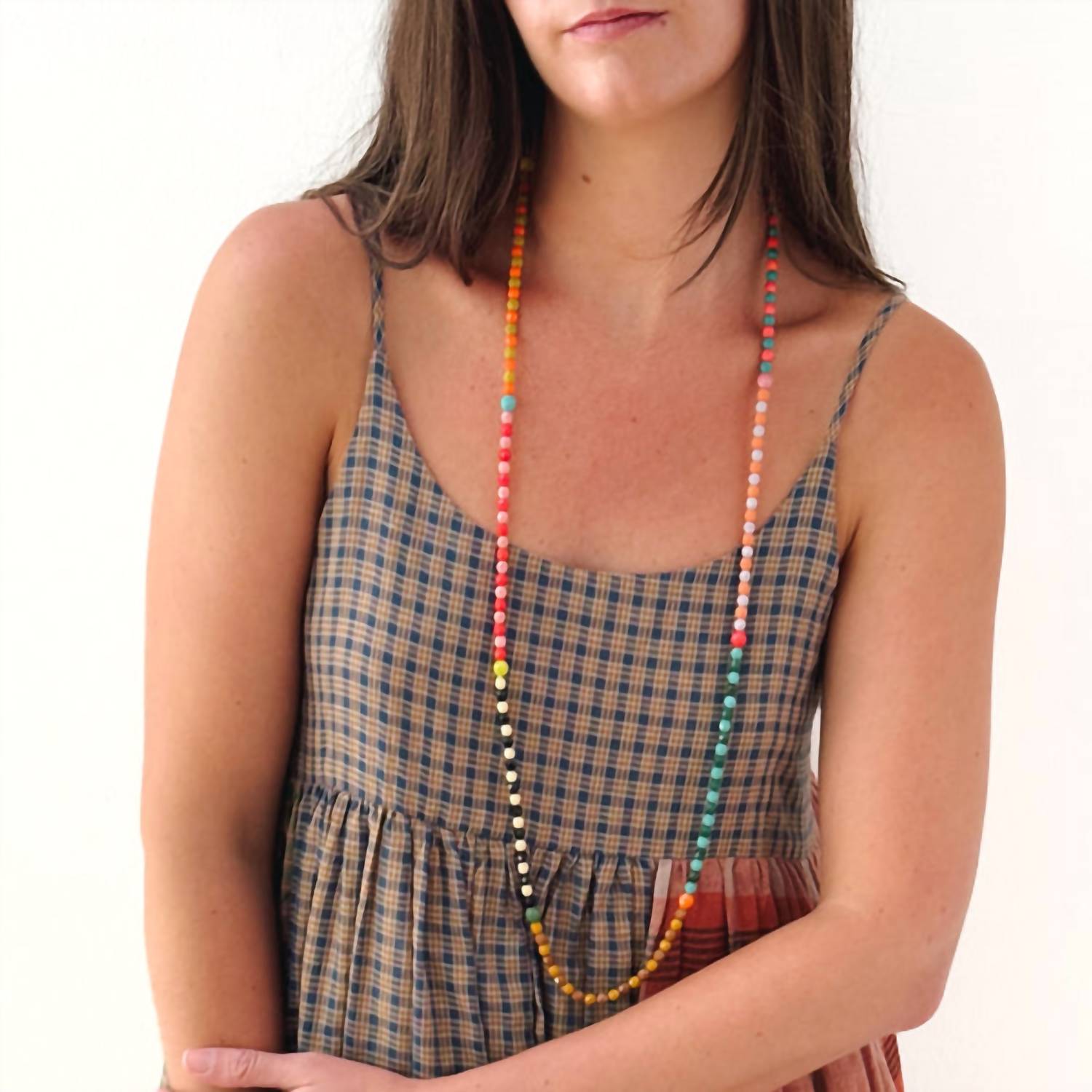 Sa Collective - Women's Long Colorful Beaded Necklace