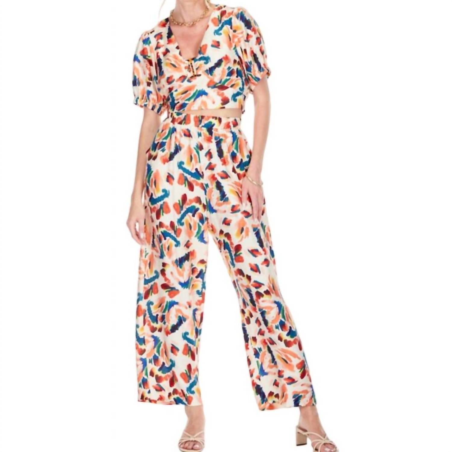 Joy Joy - High Rise Straight Palazzo Pants Set