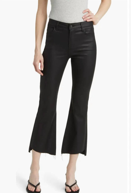 Hidden - Coated Step Hem Cropped Bootcut Jeans