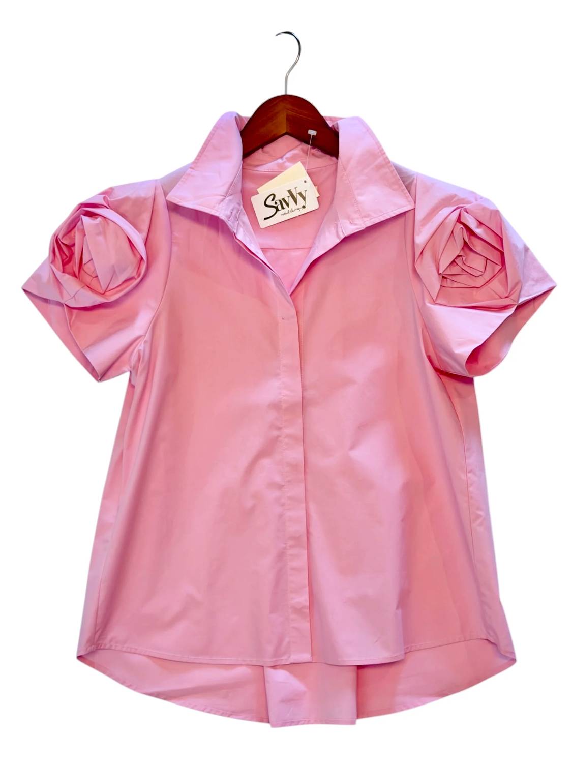 Psophia - Women's Short Sleeve Button Up Shirt