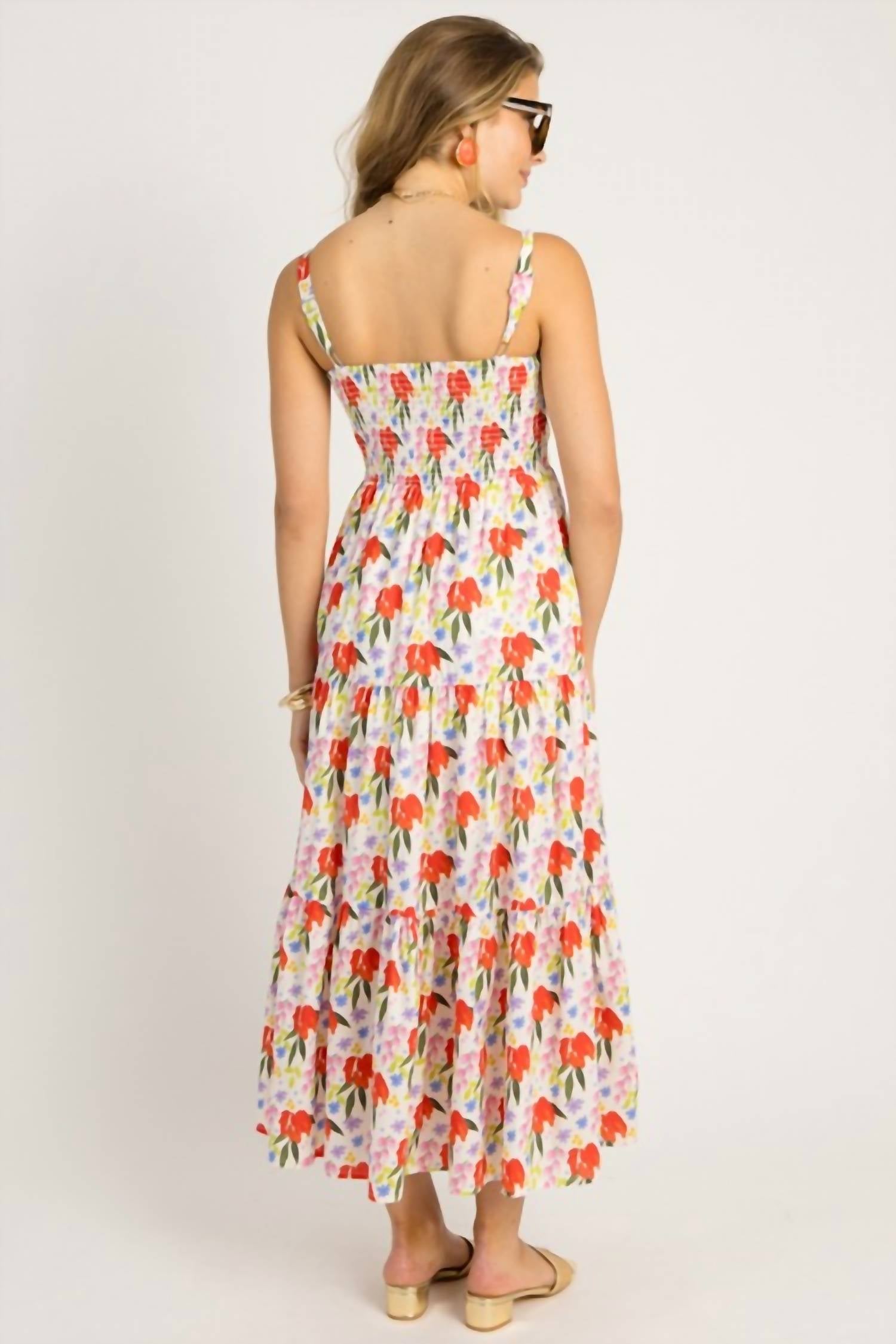 Fate By Lfd - Floral Tie Front Midi Dress