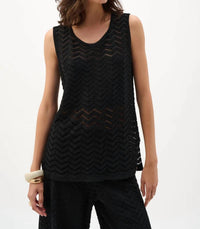 Joseph Ribkoff - Knit Chevron Stitch Relaxed Tunic Top