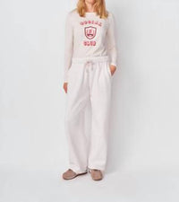 Sundry Straight Drawstring Pant in oyster - women's pants - alternate view