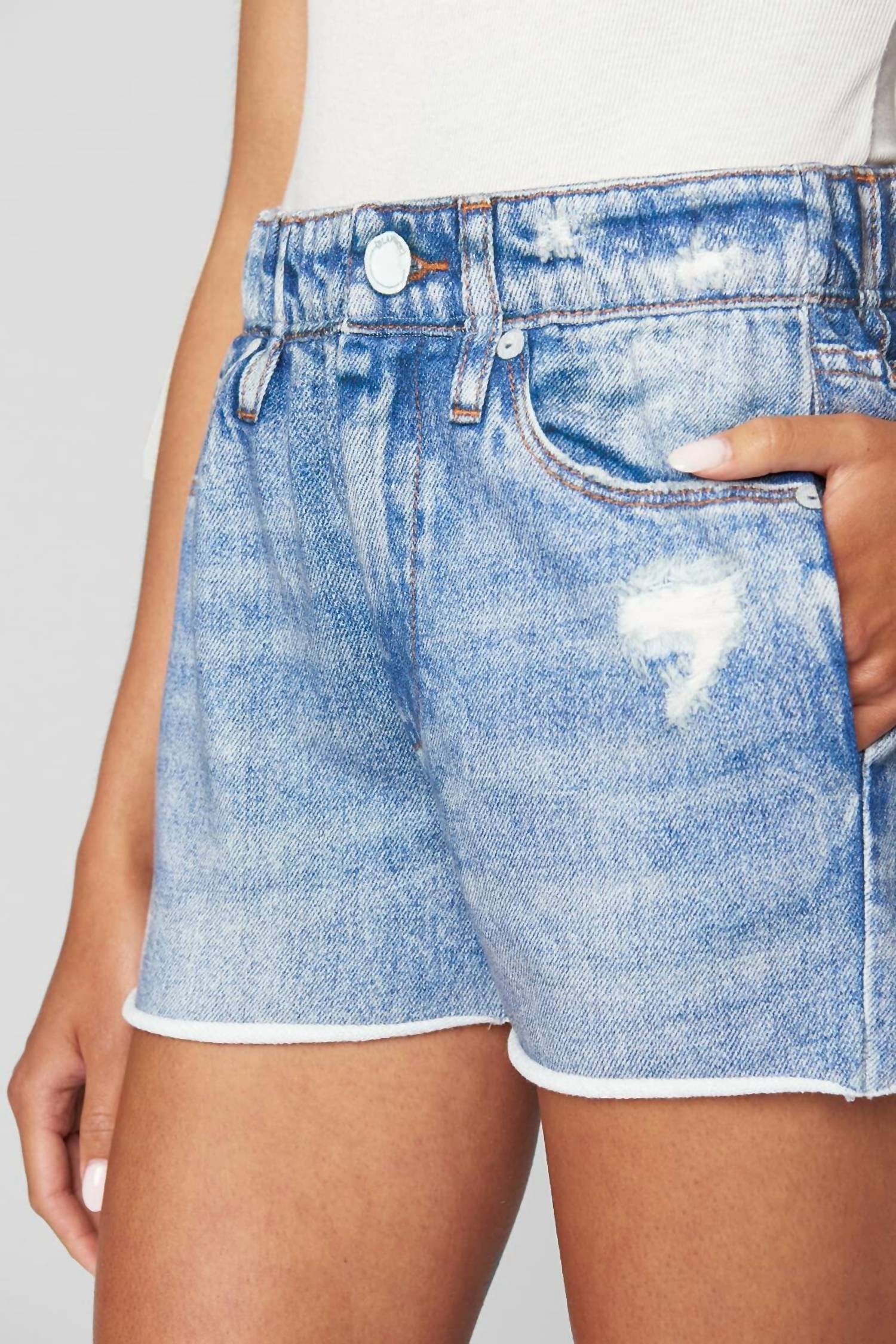 Blanknyc - Womens' Luxury Clothing French Terry Printed Denim Short
