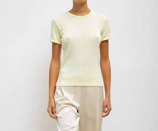 Leset - Pointelle Slim Fit Tee Top