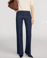 Frame - Le Slim Palazzo Pintuck Pocket Jeans
