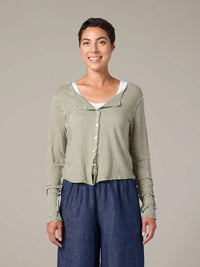 Cut Loose - Crop Crewneck Cardigan