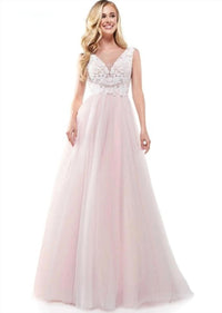 Colors Dress - Embellished Bodice Gown