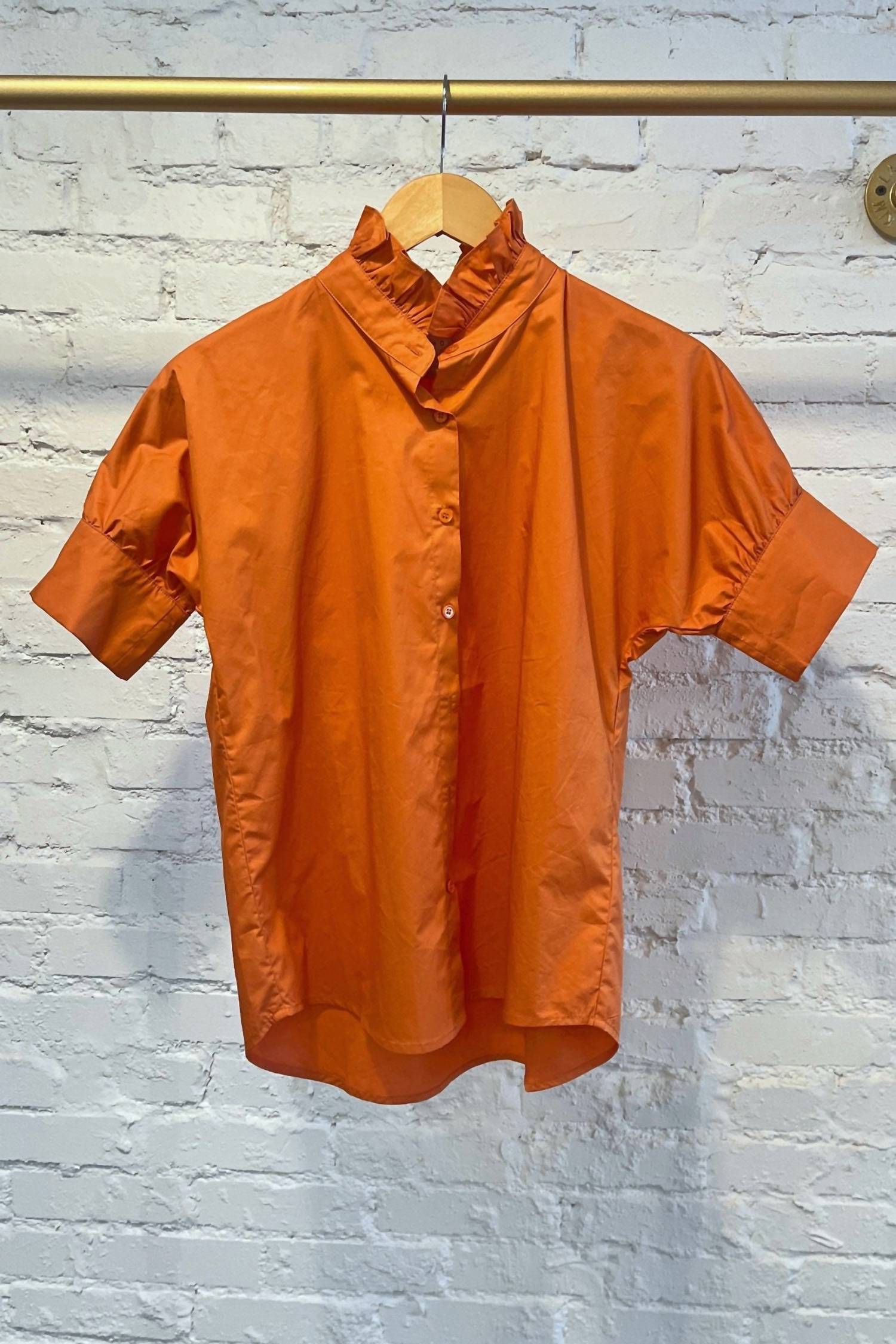 Heidi Houston - Short Sleeve Ruffle Shirt