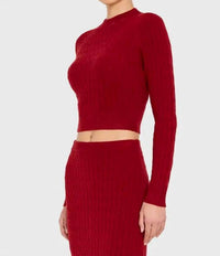 Amanda Uprichard - Isla Cable Knit Top