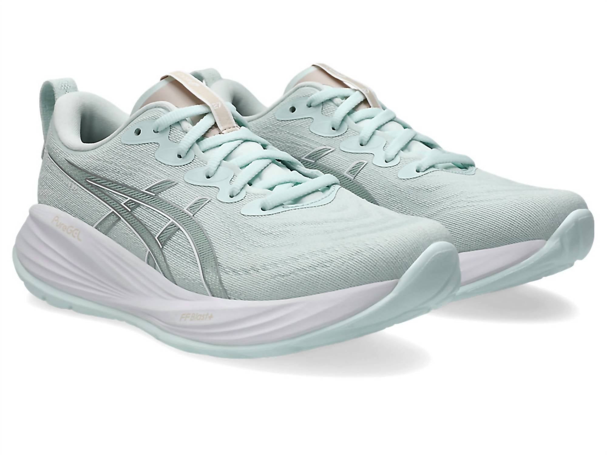 ASICS Women's Gel-cumulus 27 Running Shoes in pure aqua white 1 - women's shoe - detail view