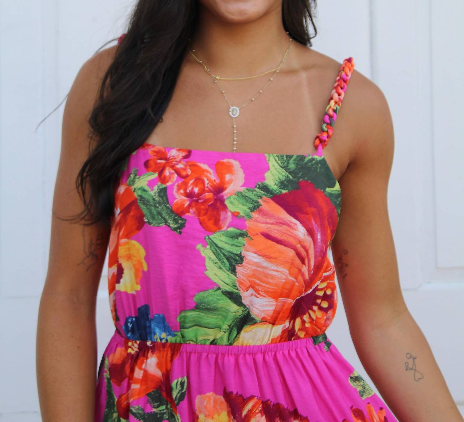 Skies Are Blue - Braided Strap Maxi Dress