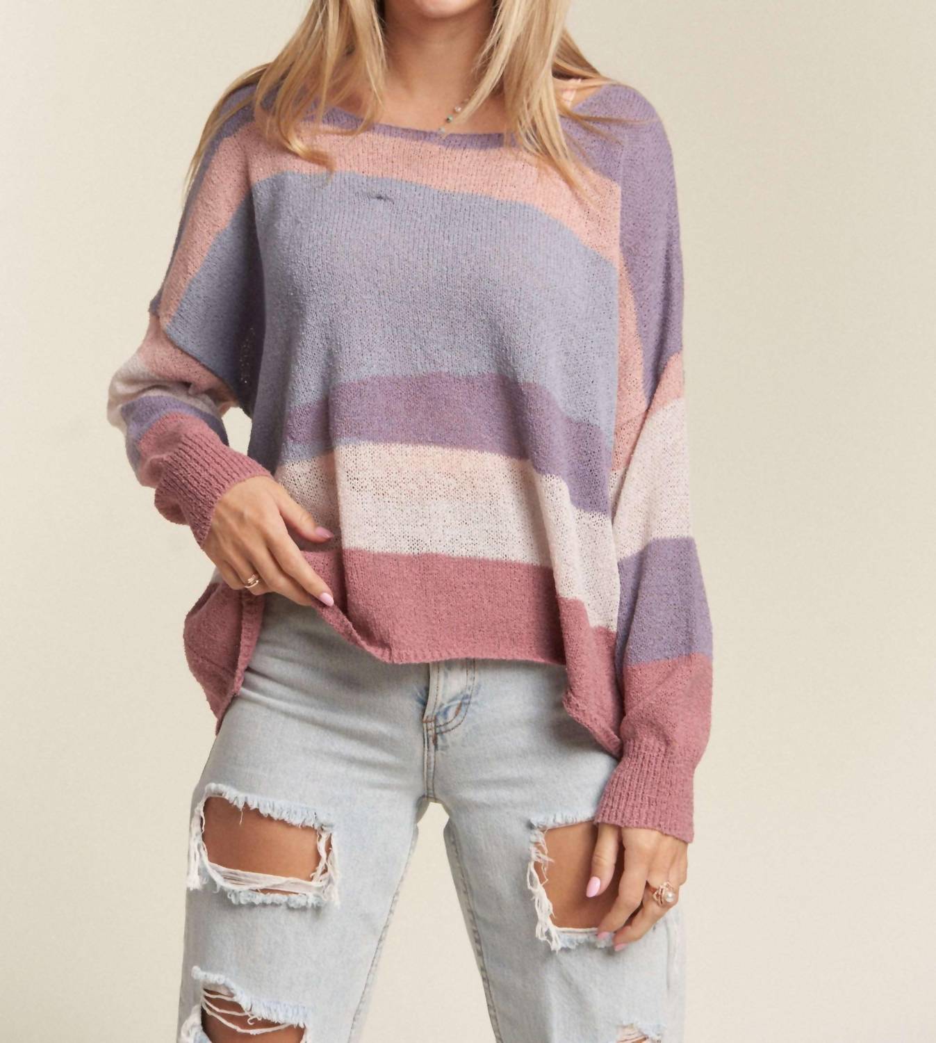 Adora - Multi Stripe Sweater