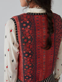 Maison Hotel Women's Paco Vest in le rouge - women's jacket - alternate view